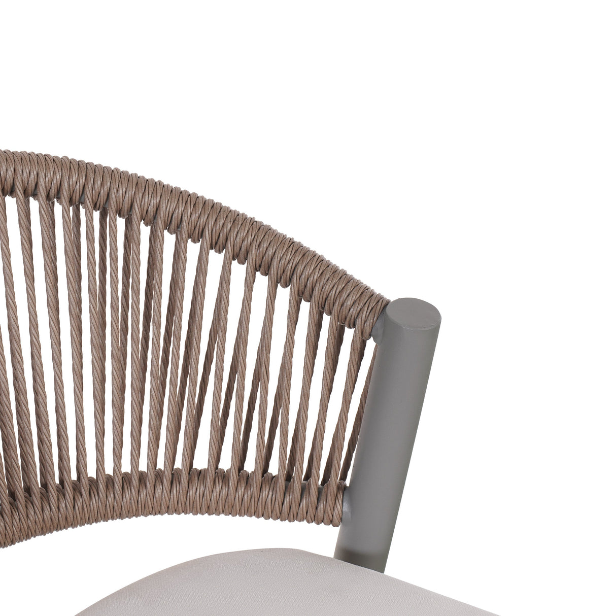 Outdoor 26' Counter Height Metal Frame Counter Stools with Scallop-shaped Backrest & Water-resistant Cushions, Set of