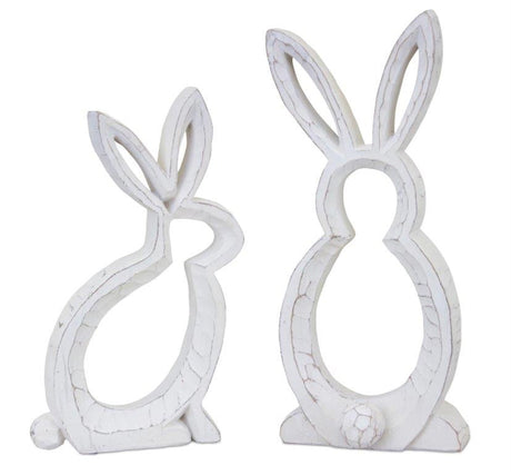 Carved-Stone-Bunny-Outline-Decor-(Set-of-2)-Easter-Decor