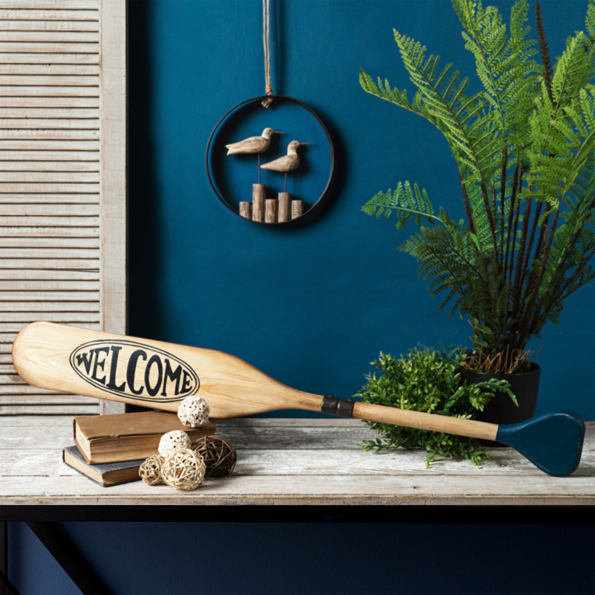 Wooden Oar Welcome Sign 35.5"L