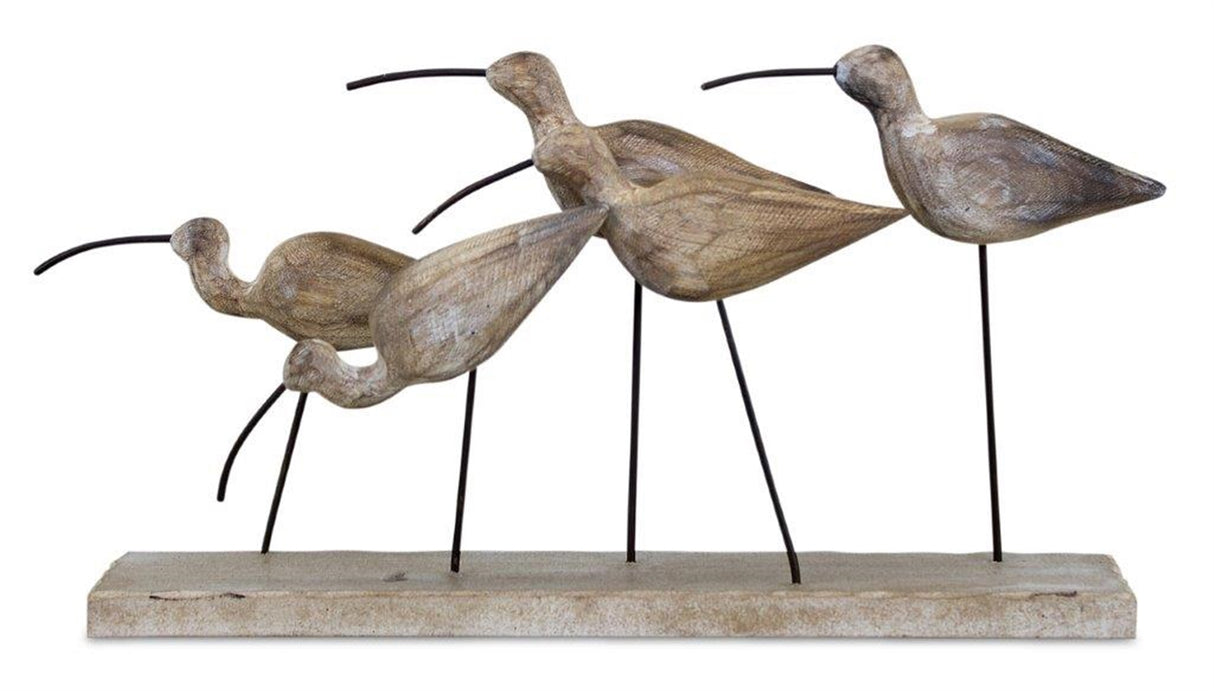Wooden sea bird sculpture 13"l
