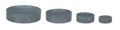 Round-hammered-stone-planter-(set-of-4)-Pots-&-Planters