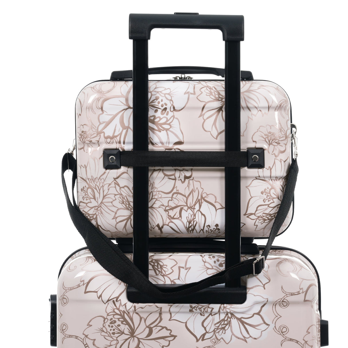 Luggage Sets New Model PC+ABS 5pcs Hardside Lightweight Durable Suitcase with Cosmetic Case and Handbag Spinner Wheels