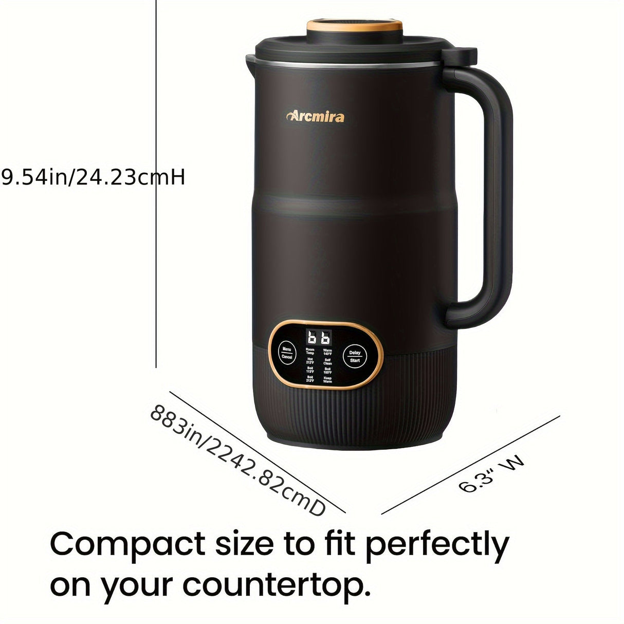 8-in-1 Nut Milk Maker Machine – 35oz Soy, Almond, Oat, Plant-Based Milk Maker