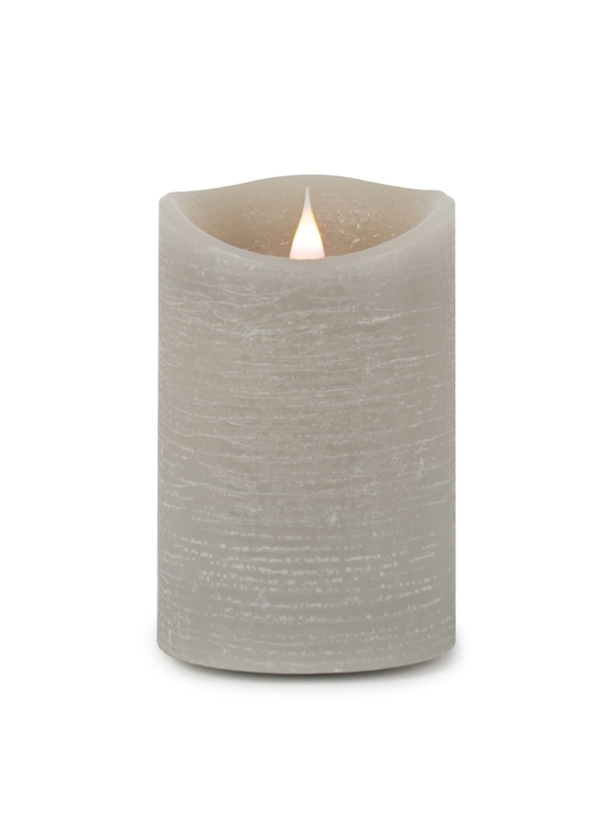 Grey simplux led designer wax candle with remote (set of 2)