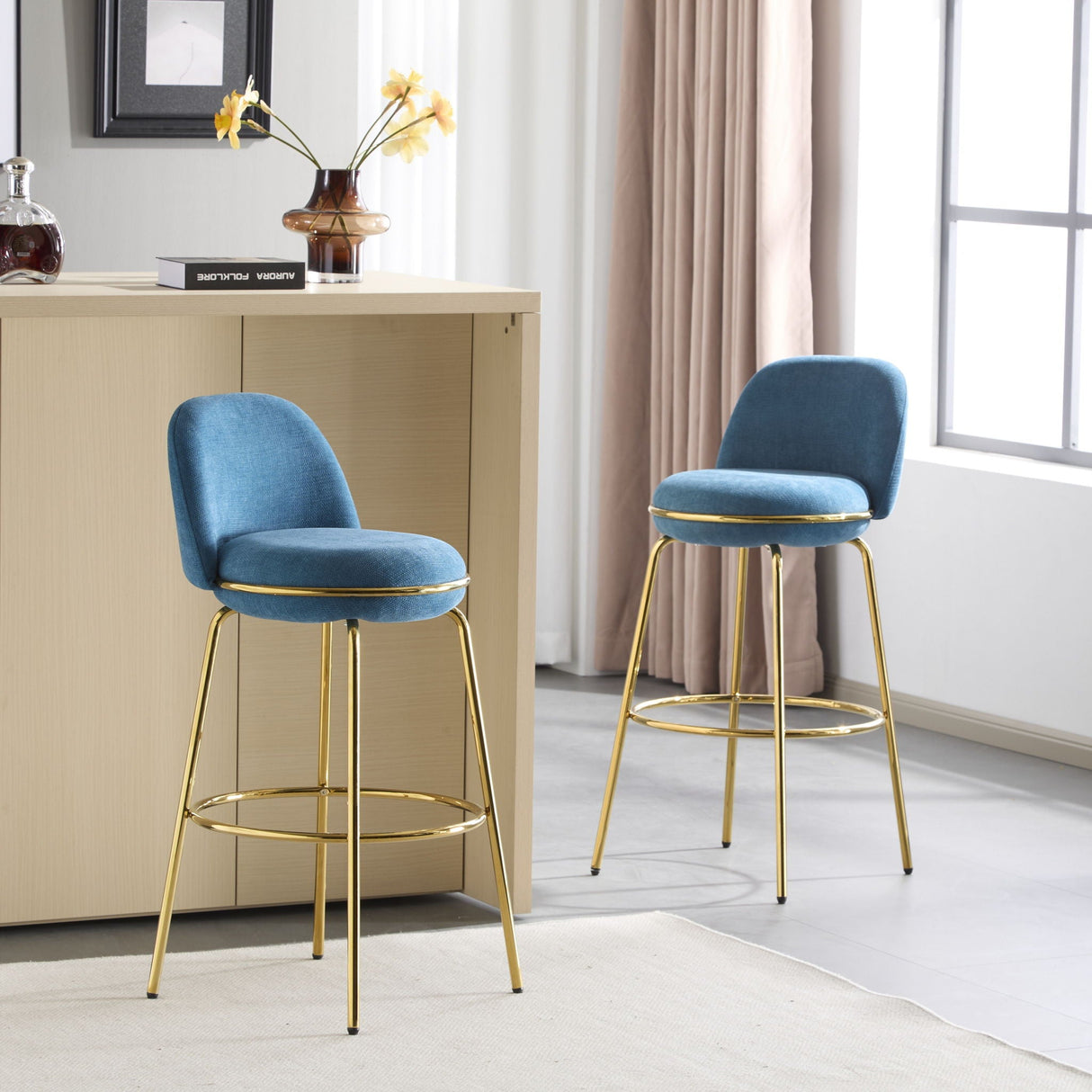 Rio Claro Indoor Upholstered Barstool (Set of 2)