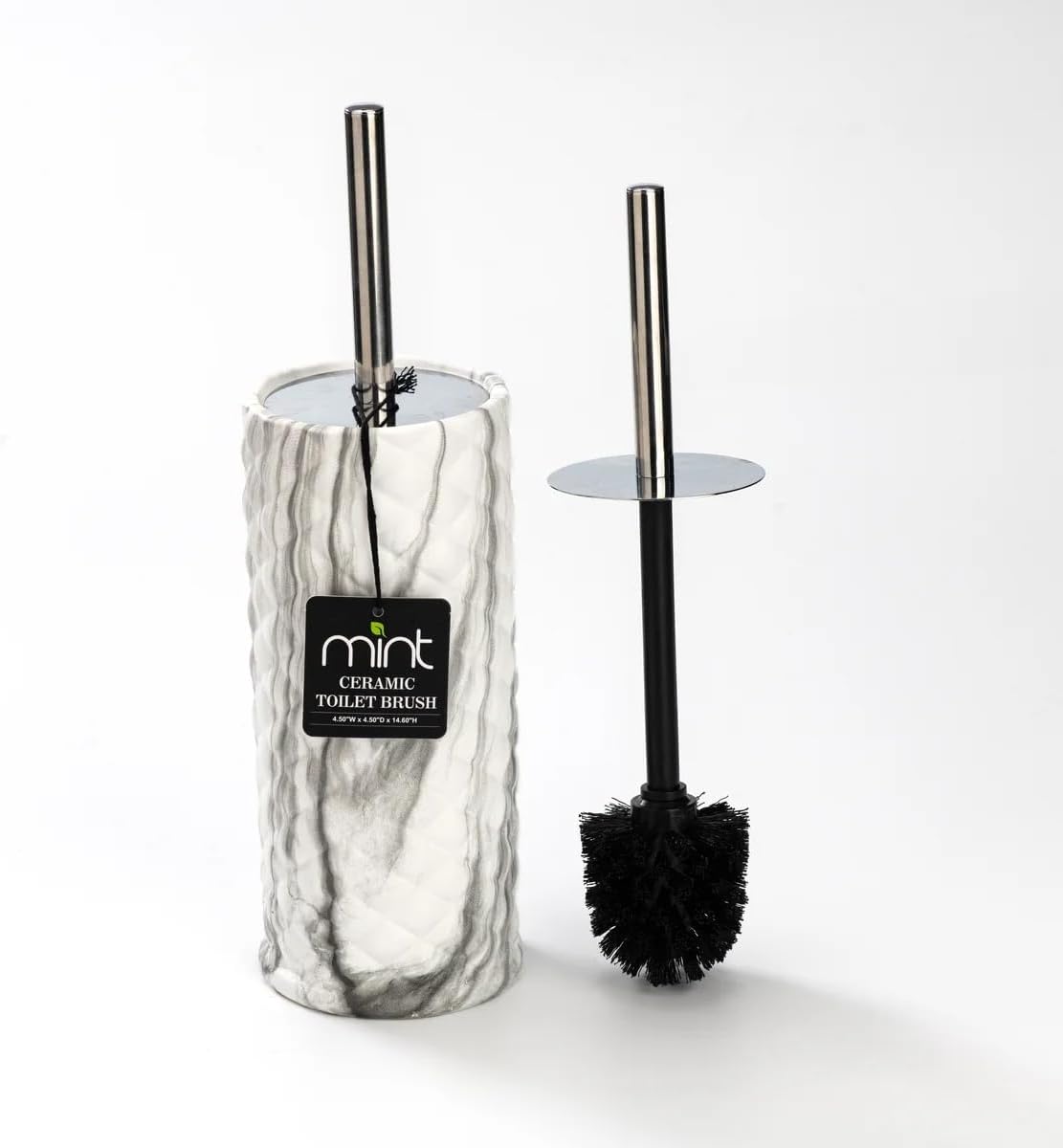 Chrome Marble Ceramic Toilet Brush