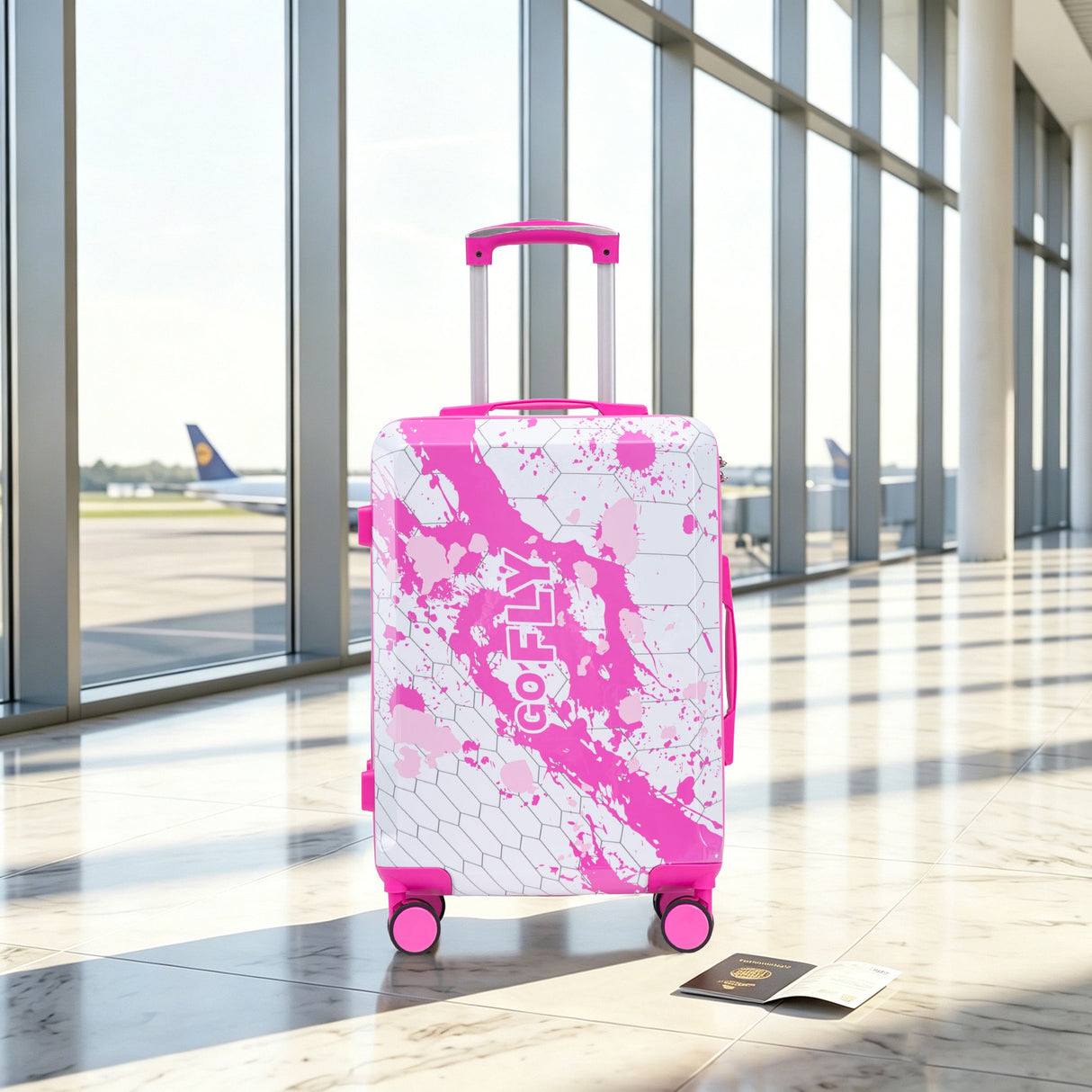 20 Inch PC Spinner Wheel Luggage - Pink