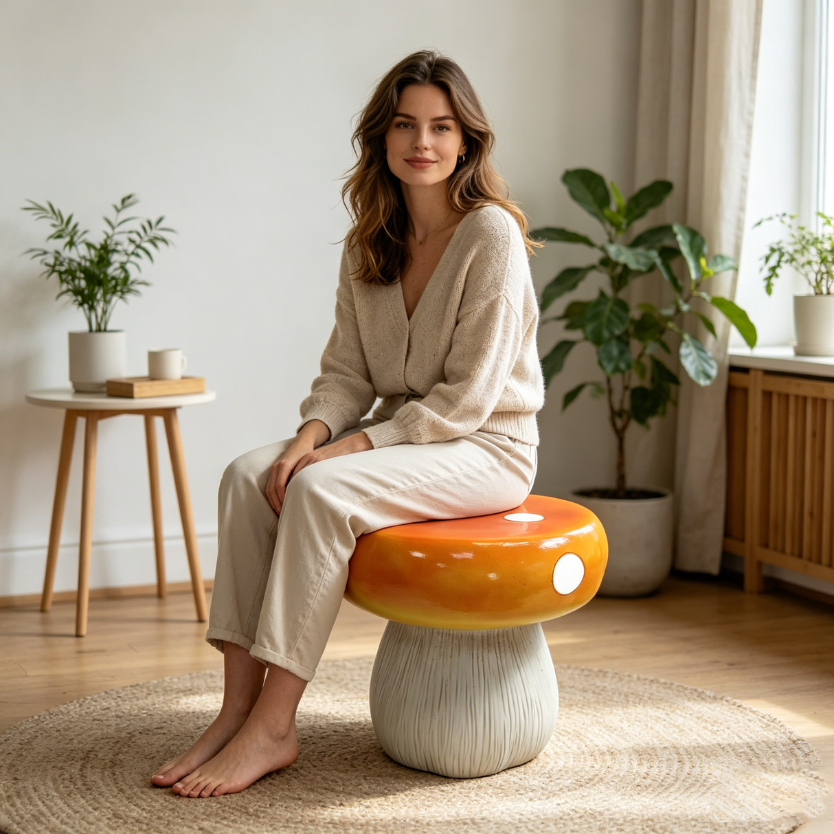 Mushroom Resin Model Stool