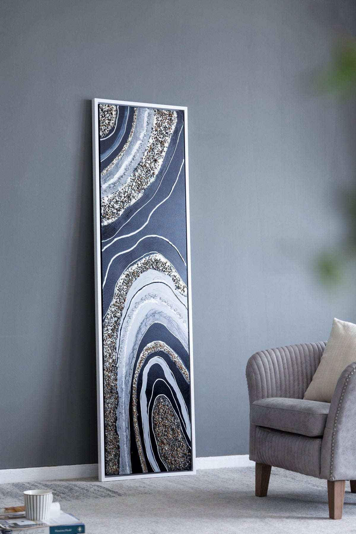 70.9x19.7x1.5' Elongated Landscape Rectangle Framed Oil Painting