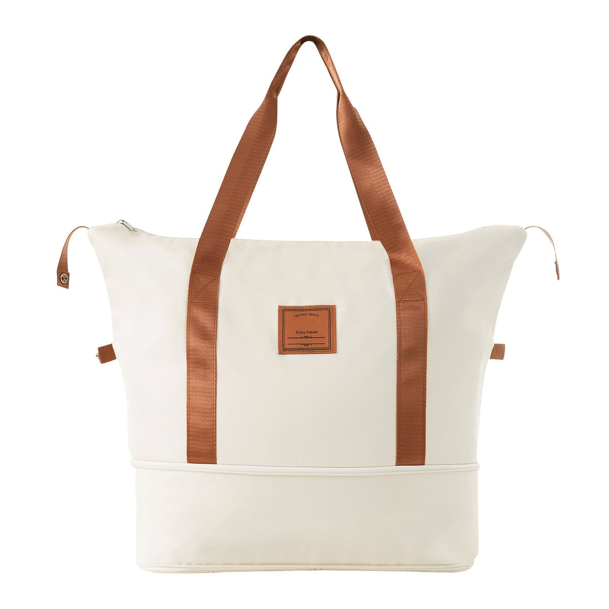 Brown & White 6-Piece Expandable Hardshell Luggage Set