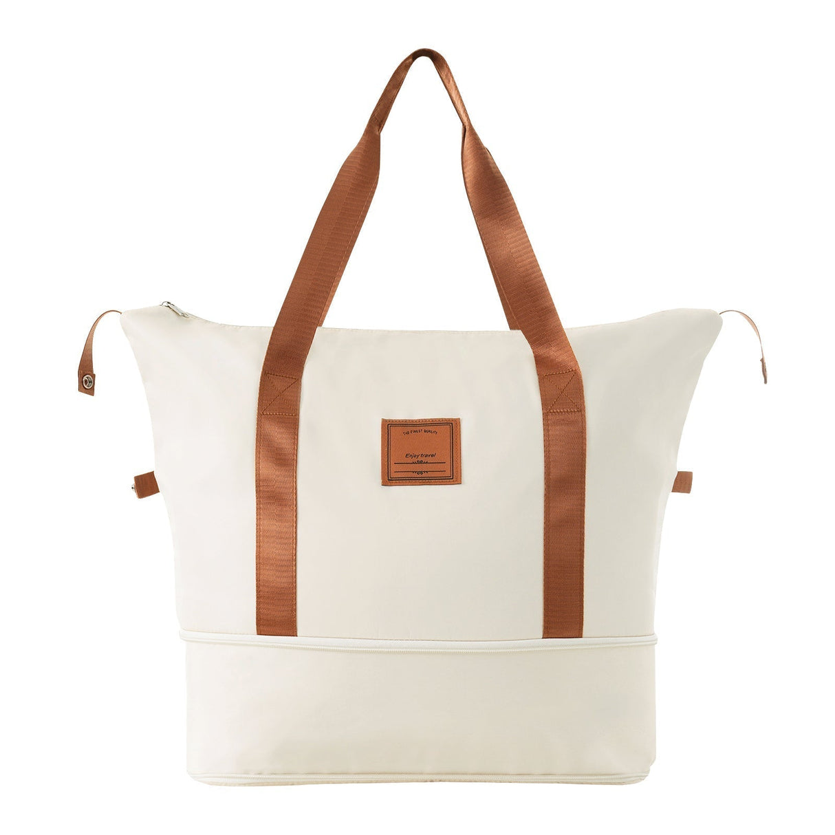 Brown & White 6-Piece Expandable Hardshell Luggage Set – 16” 20” 24” 28”