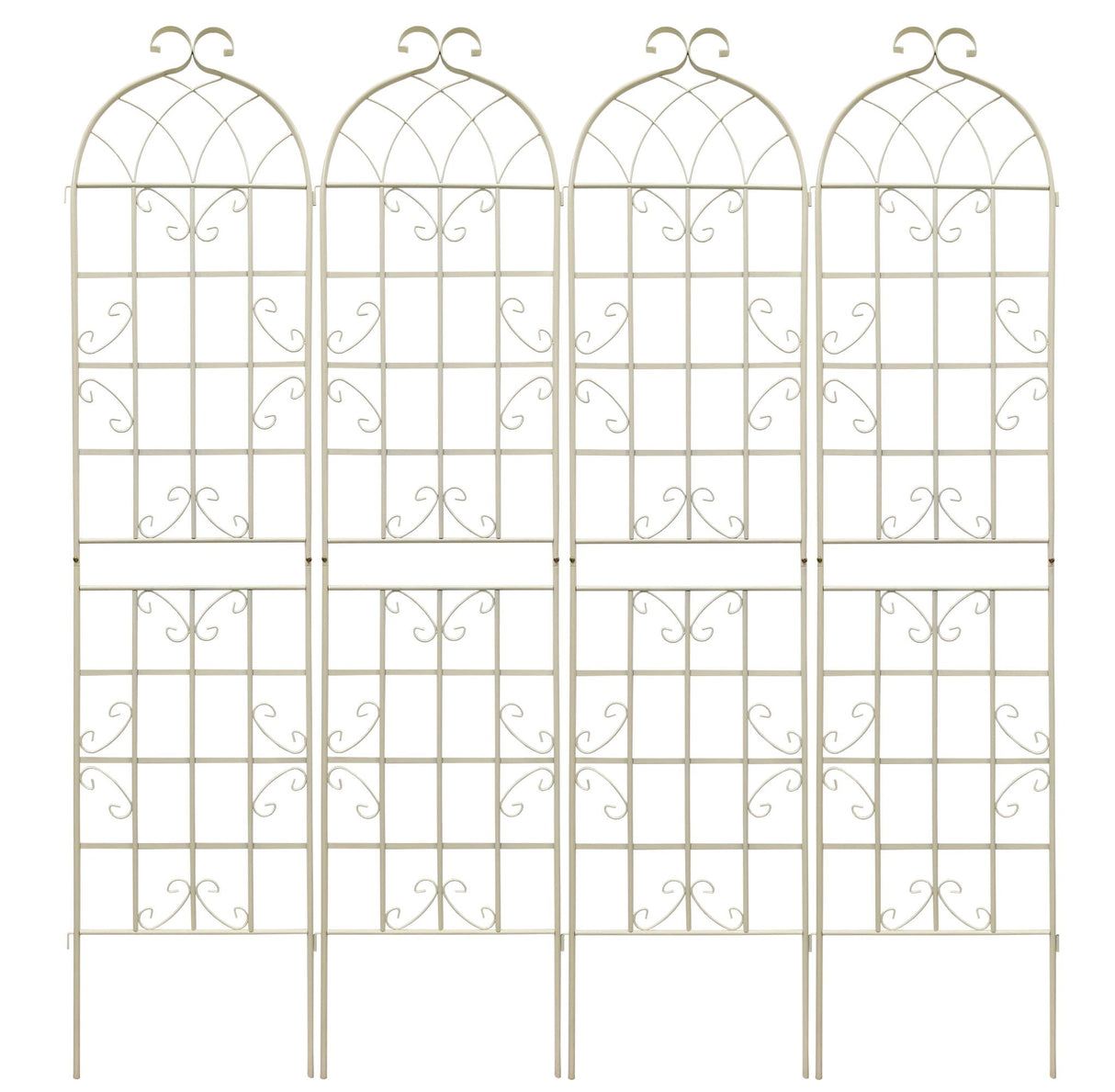 Metal Garden Rustproof Trellis For Climbing Plants Outdoor Flower Support