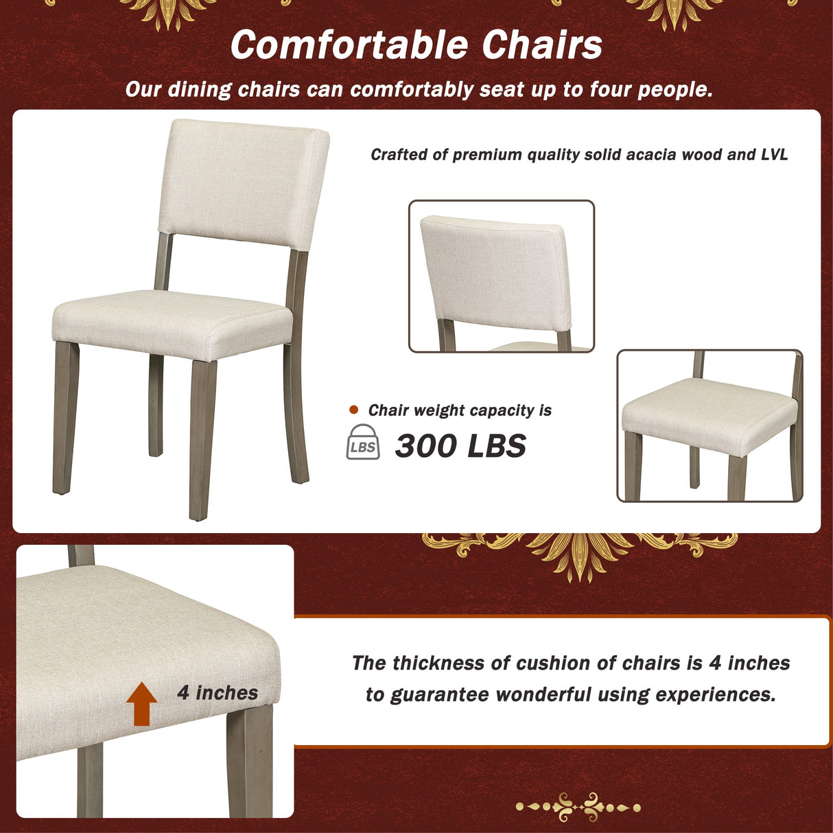 Isla Graceful Pedestal Dining Set for Four