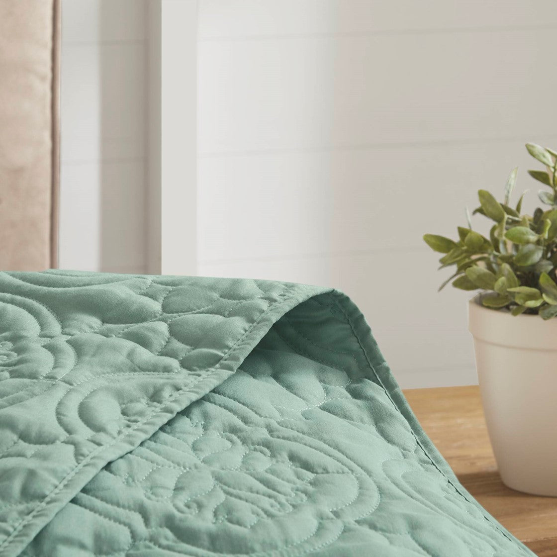 3 Piece Reversible Bedspread Set Seafoam Full/Queen