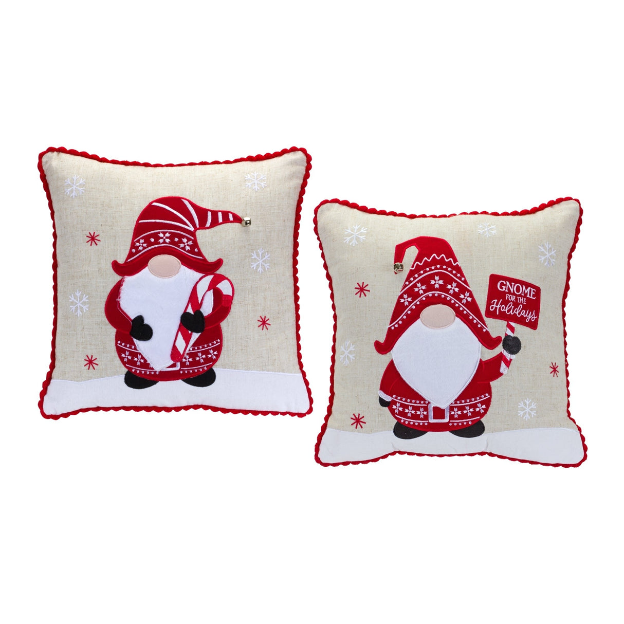 Embroidered-Gnome-and-Nordic-Snowflake-Pillow-(Set-of-2)-Christmas-Decor