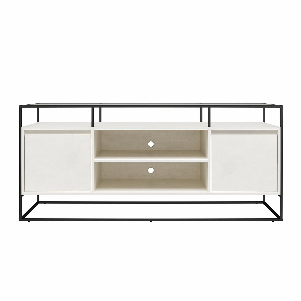 Camley Media Console TV Stand - White