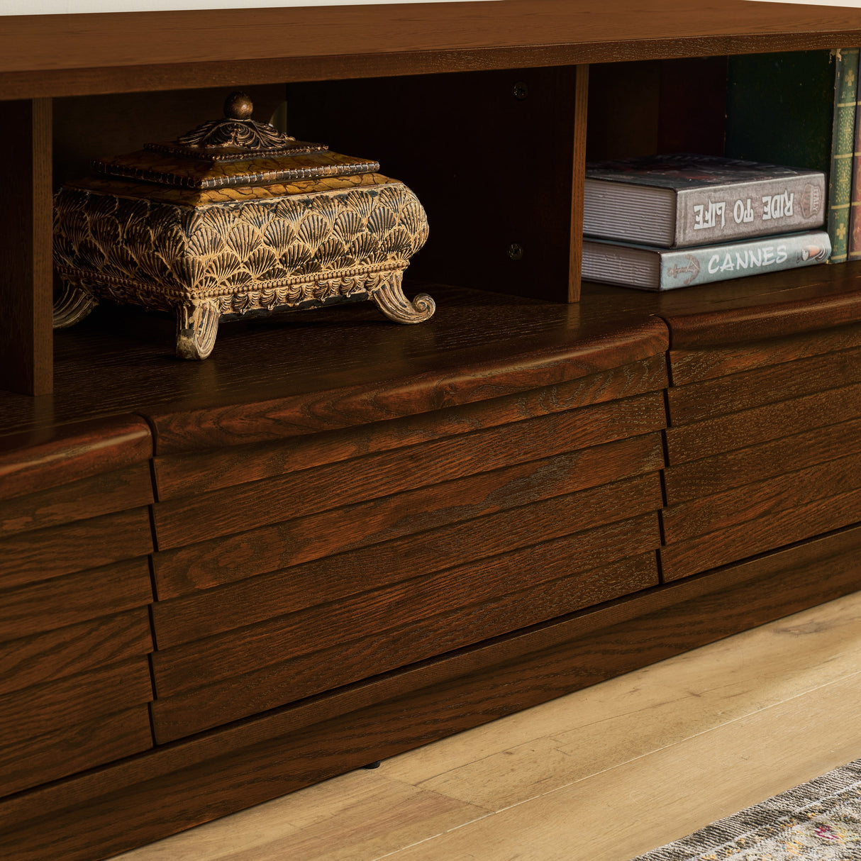 63' Mid-Century Modern TV Stand for TVs up to 75' Walnut