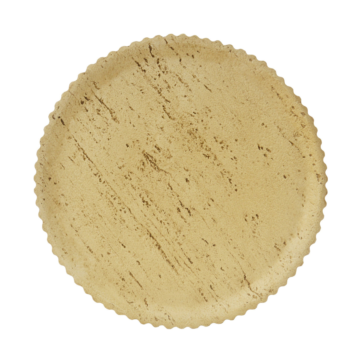 Cylindrical Outdoor Side Table in Antique Brown Finish