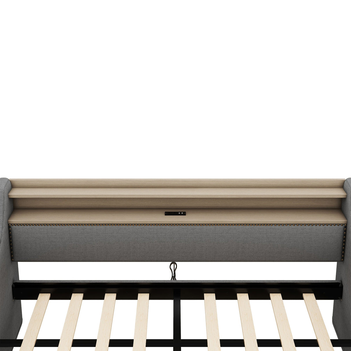 Twin Size Linen Upholstered Daybed with Storage Drawers and LED Lights