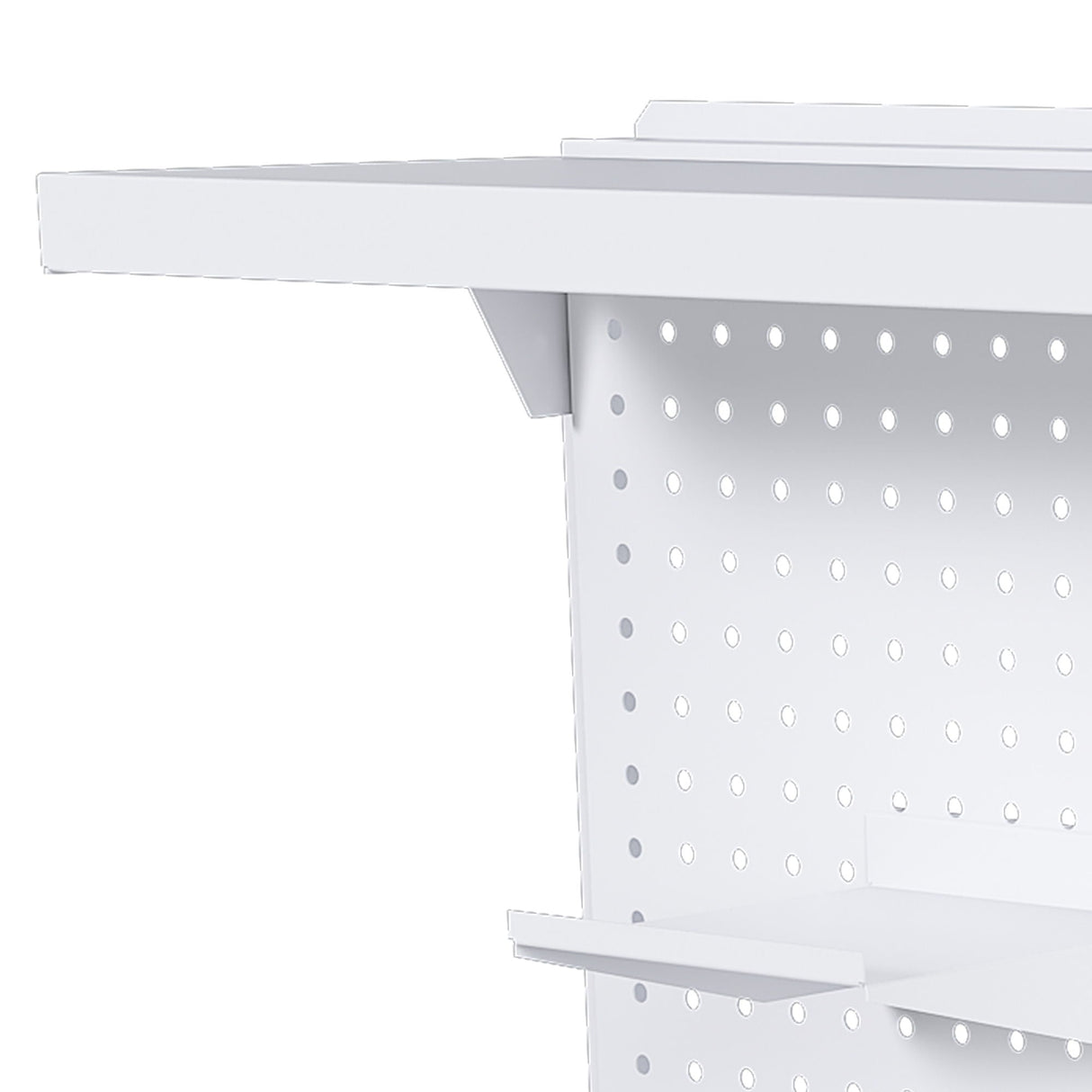 Clamp On Desk Pegboard With Single Monitor Stand