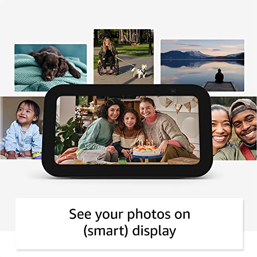 Amazon Echo Show 5, an Alexa device (newest model), Smart display with 2x the bass and clearer sound, Charcoal
