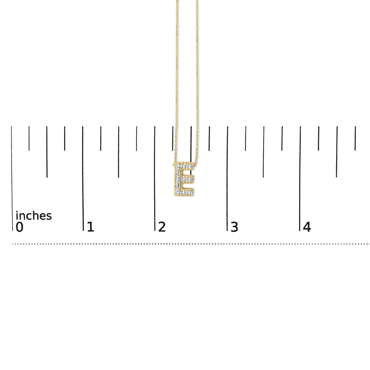 Yellow Gold Vermeil Diamond Accent "A-Z" Initial Bubble Pendant Necklace