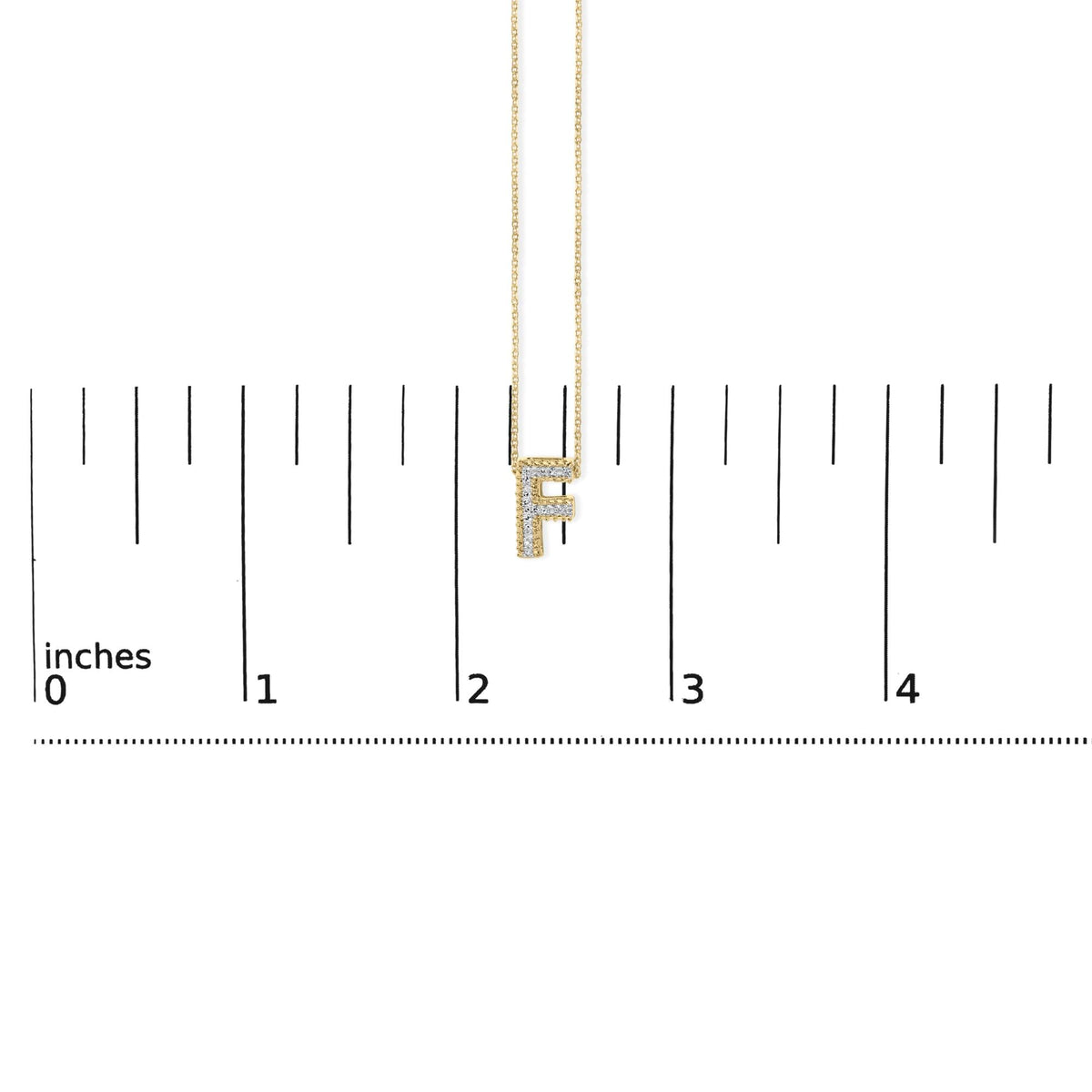 Yellow Gold Vermeil Diamond Accent "A-Z" Initial Bubble Pendant Necklace