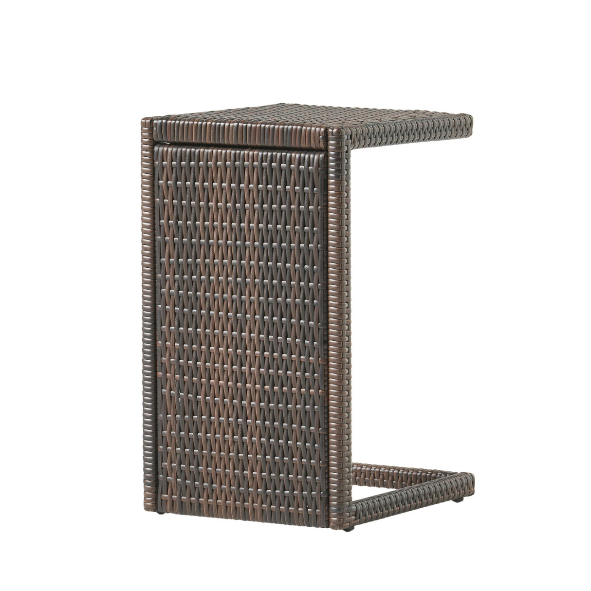 Bucharest C Shaped End Table Rattan - Brown