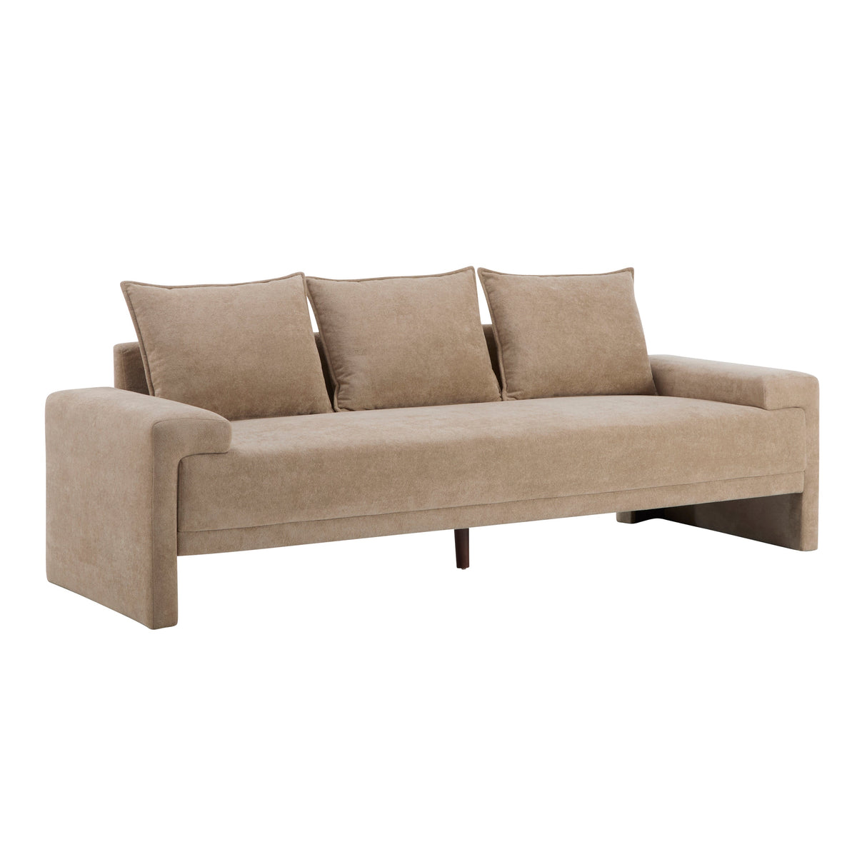 Algora 84.5 in. 3 Seater Modern Upholstered Velvet Sofa, Nomad