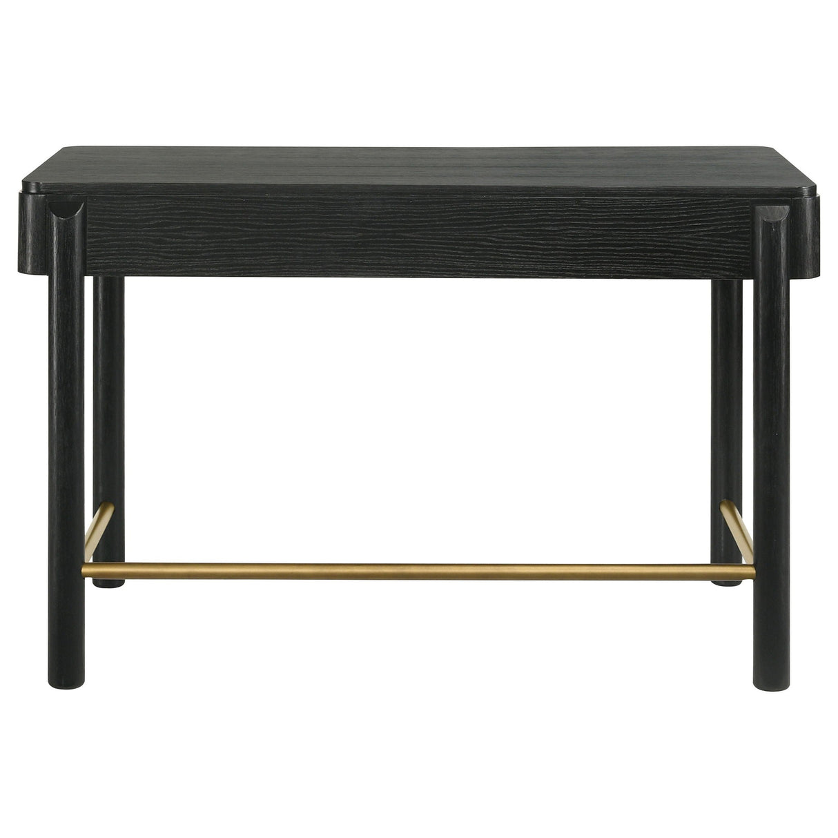 Anser - 2 Drawer Vanity Desk Makeup Table Rounded Design - Black