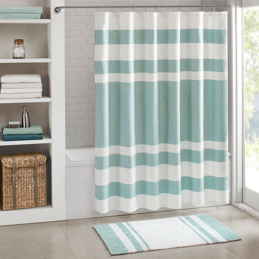 Aqua Shower Curtain with 3M Scotchgard Water Repellency - 72x72