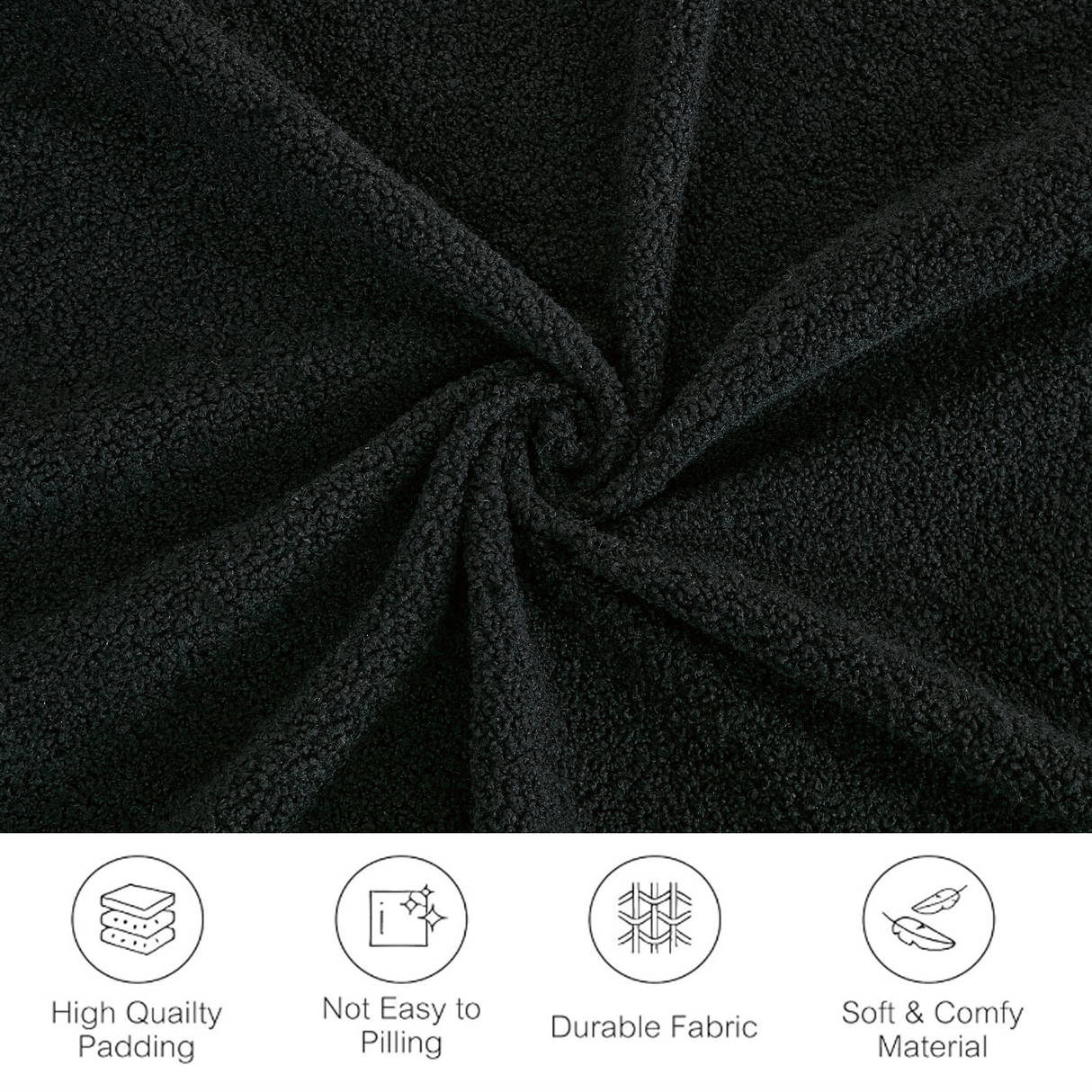 Folding Convertible Out Sleeper Sofa Bed 3-Seat Black