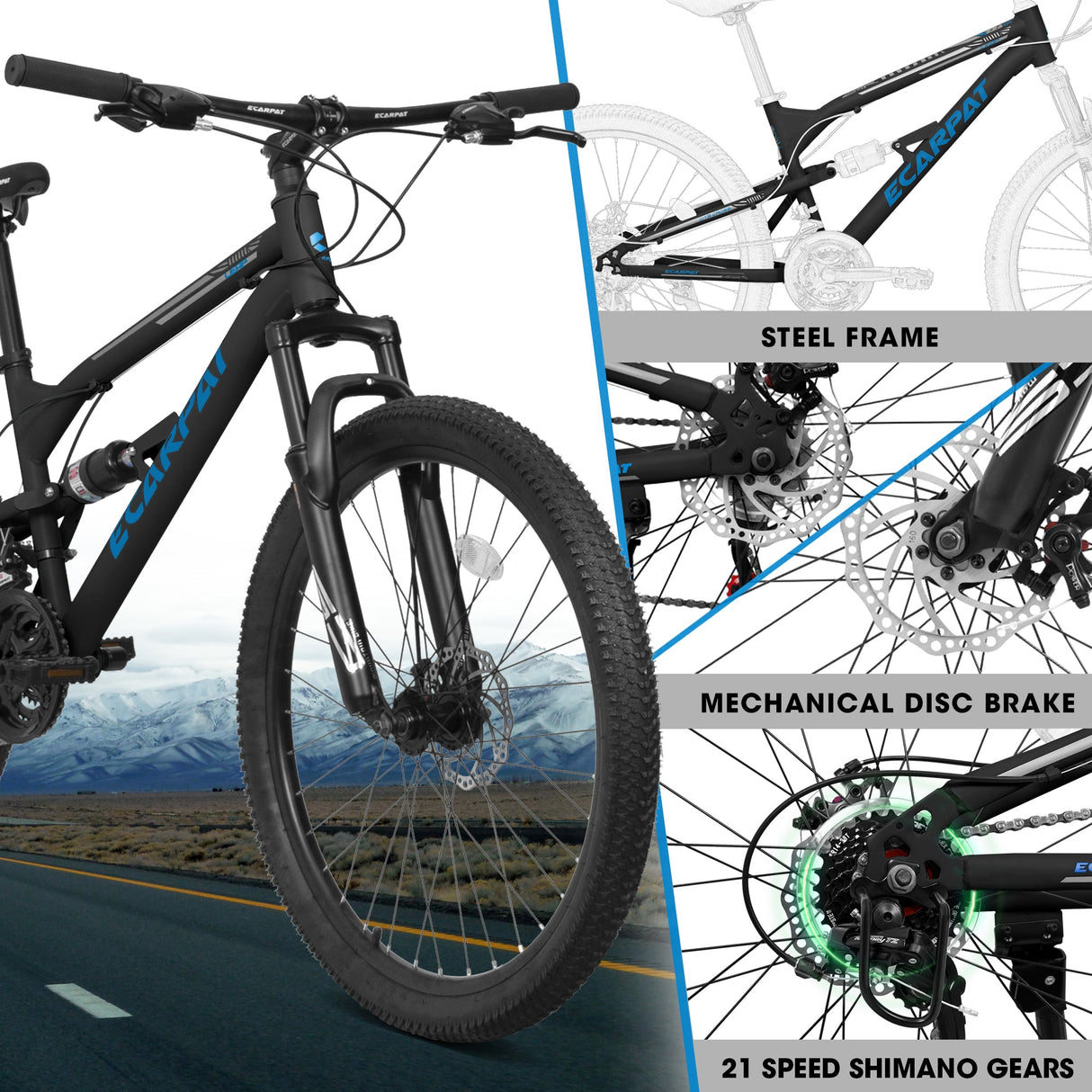 A26207 26 Inch Steel Frame Mountain Bike