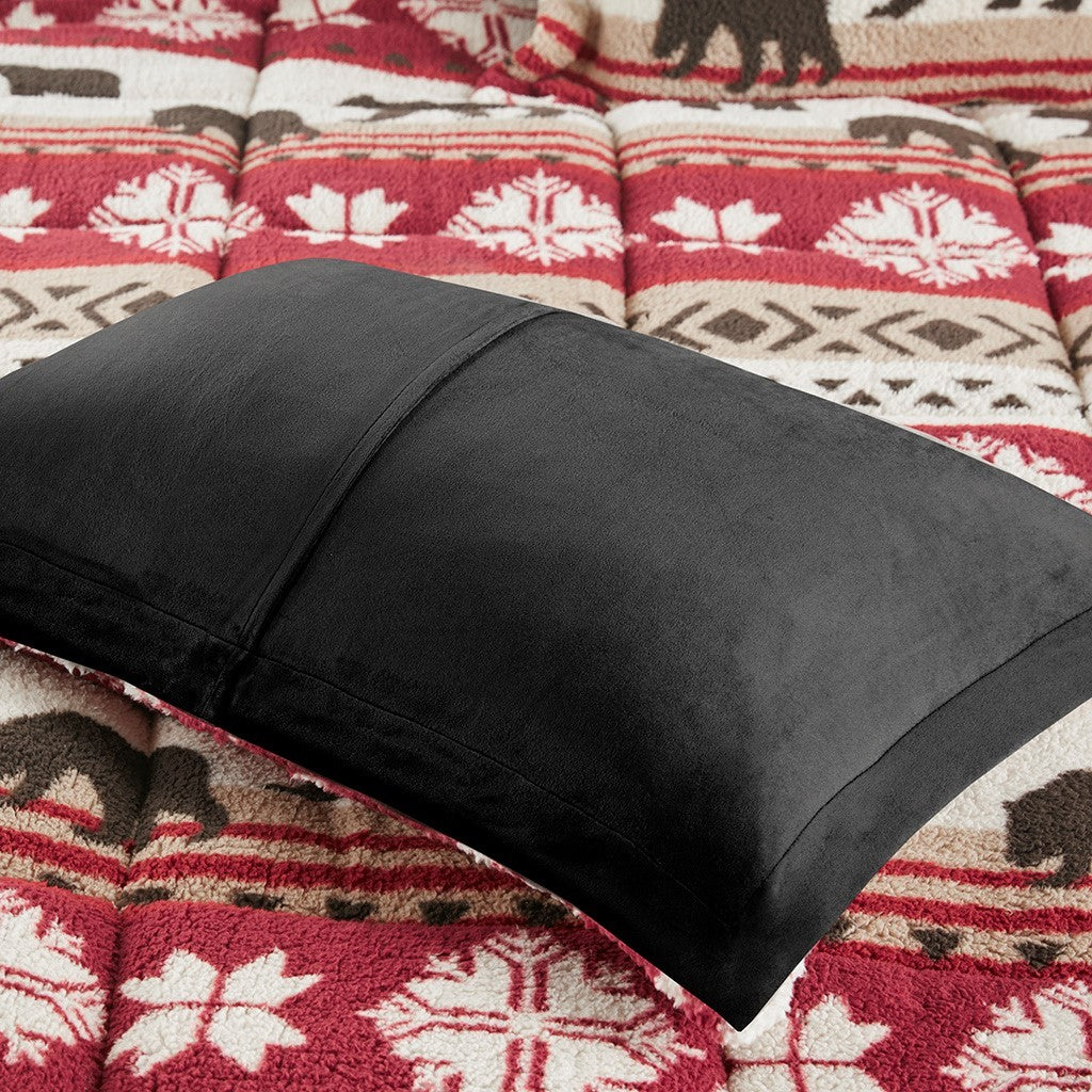 Print Sherpa Comforter Set