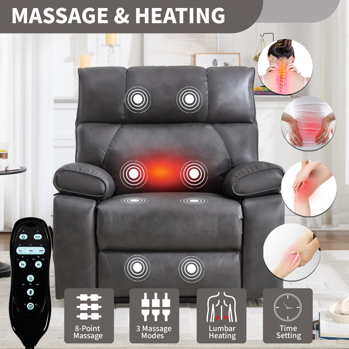 ComfortMax Dark Oversized Lift Recliner Chair