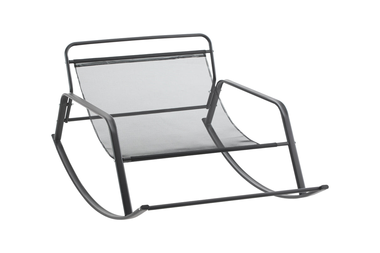 Samba Rocking Chair with Extra-Wide Technical Leather Upholstered Gliding Chair