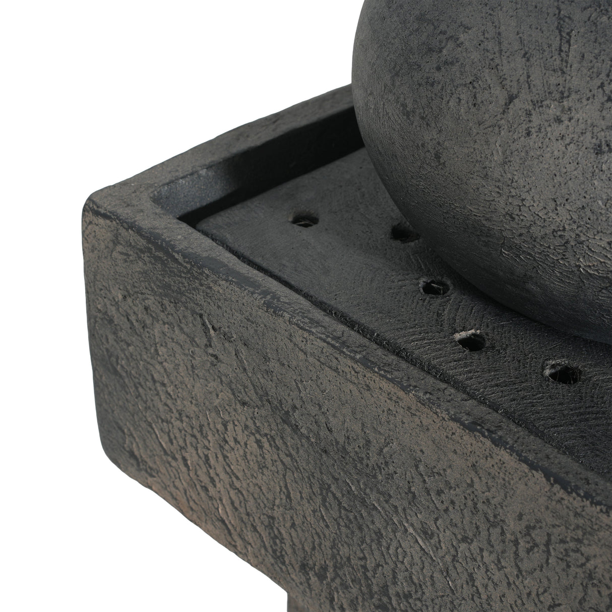 25.59'H Minimalist Concrete Column Fountain with LED Lighting