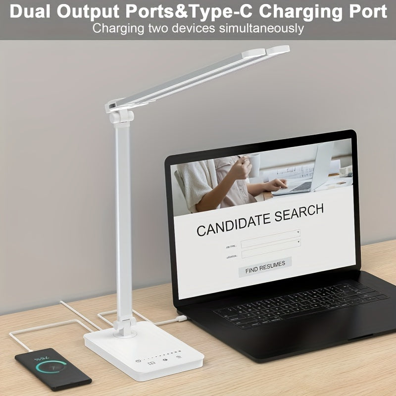 Adjustable LED Desk Lamp – Touch Dimmable Gooseneck Light for Office & Reading