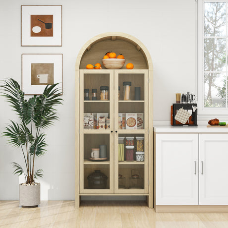 70.28'-Tall-Arched-Kitchen-Pantry-Cabinets-&-Storage
