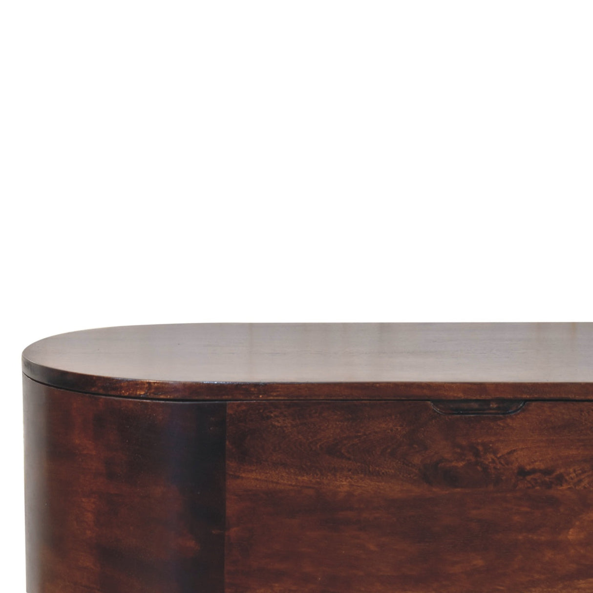 Solid Wood Light Rounded Lid-up Blanket Box
