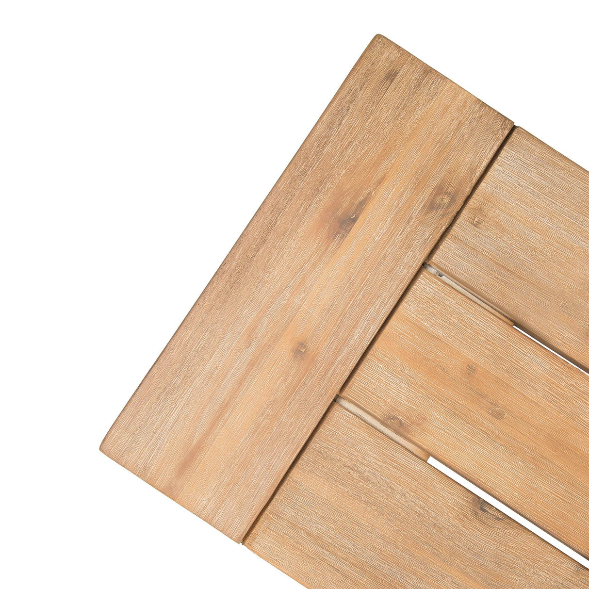 Outdoor Bench With Slat Panel Design And Acacia Wood Frame