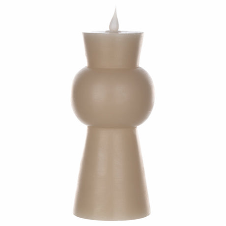 8.5" Grey Simplux Designer LED Candle with remote (Set of 2) - Tuesday Morning - Candles