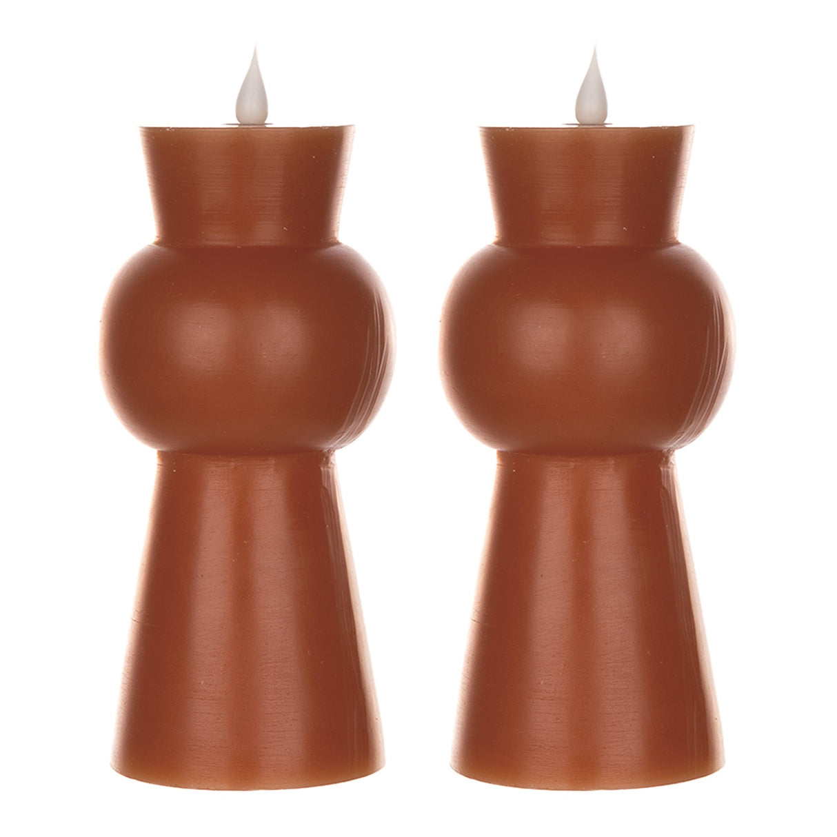 8.5" Orange Simplux Designer LED Candle with remote (Set of 2) - Tuesday Morning - Candles