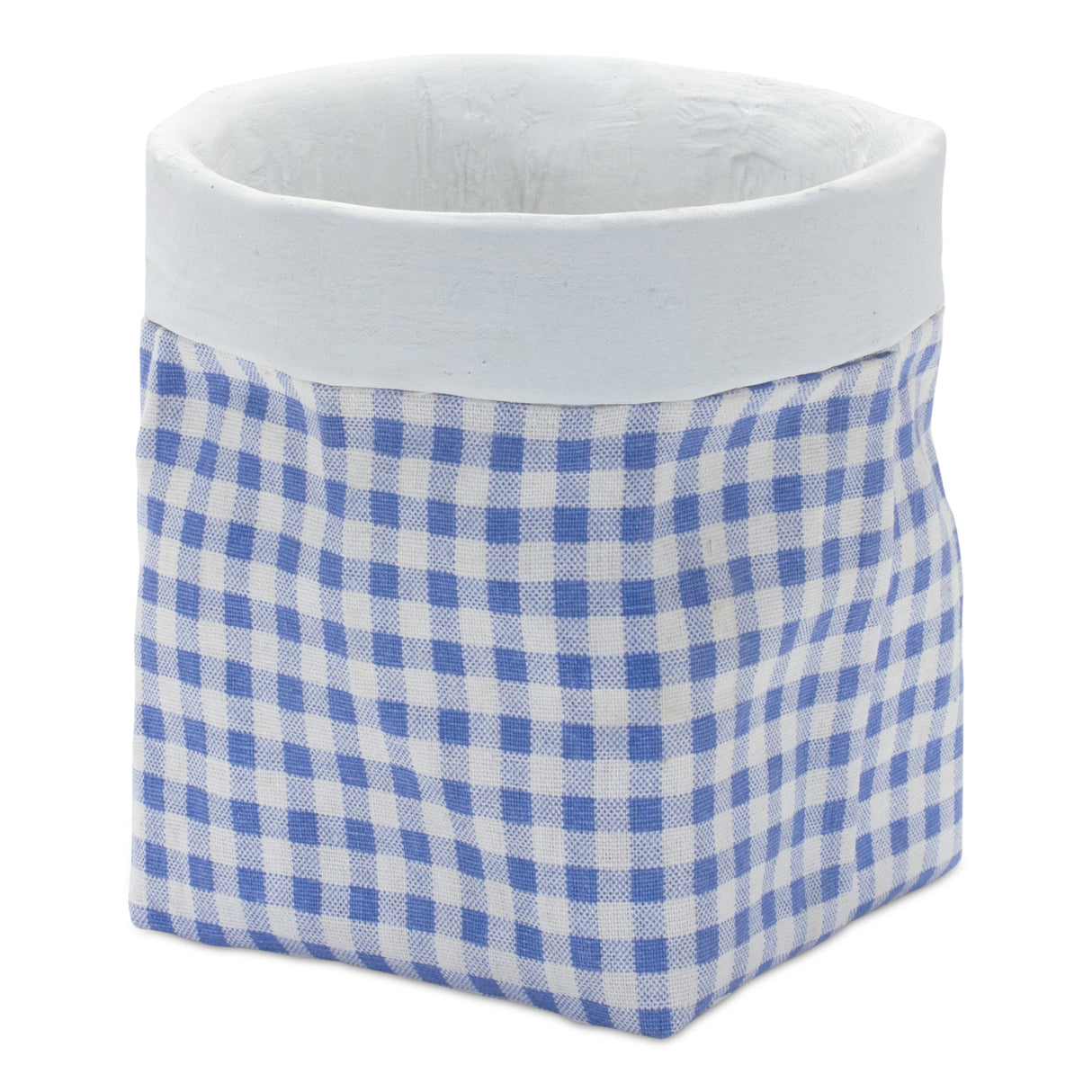 Gingham Sack Design Stone Planter (Set of 2)