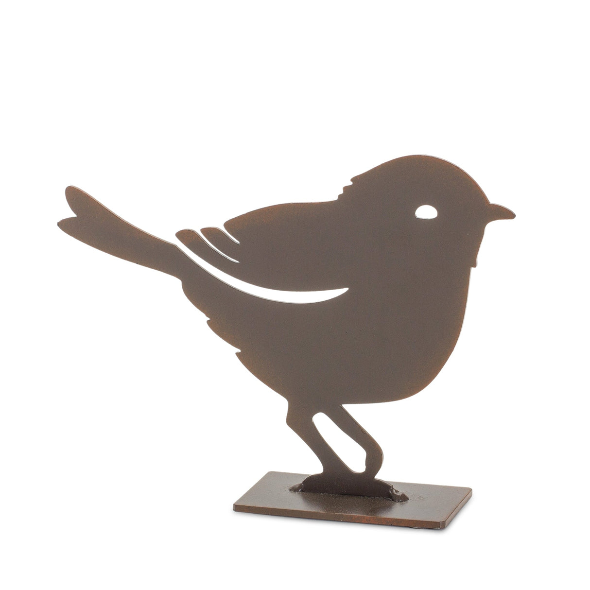 Metal cut out bird figurine (set of 2)