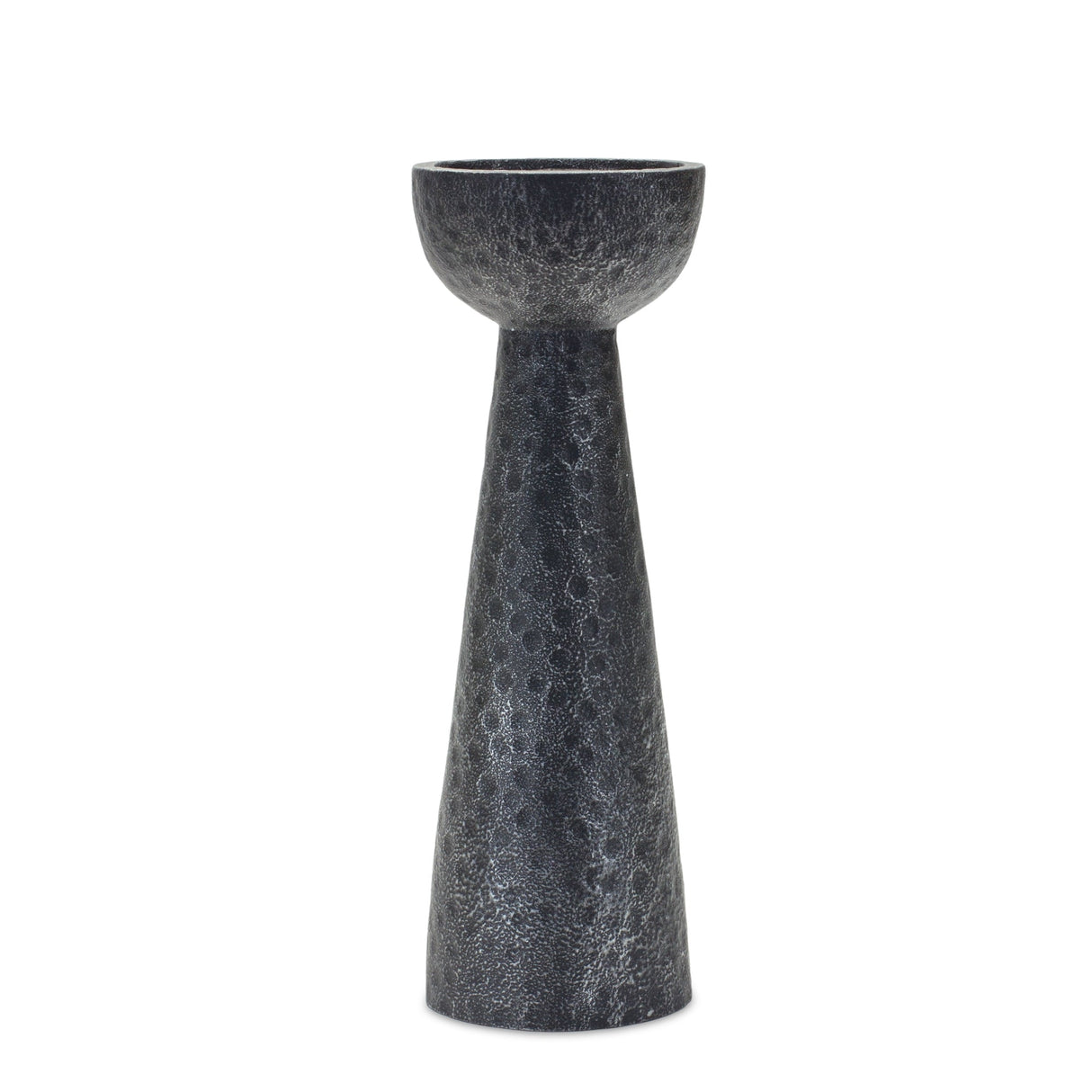 Hammered design candle holder (set of 2)
