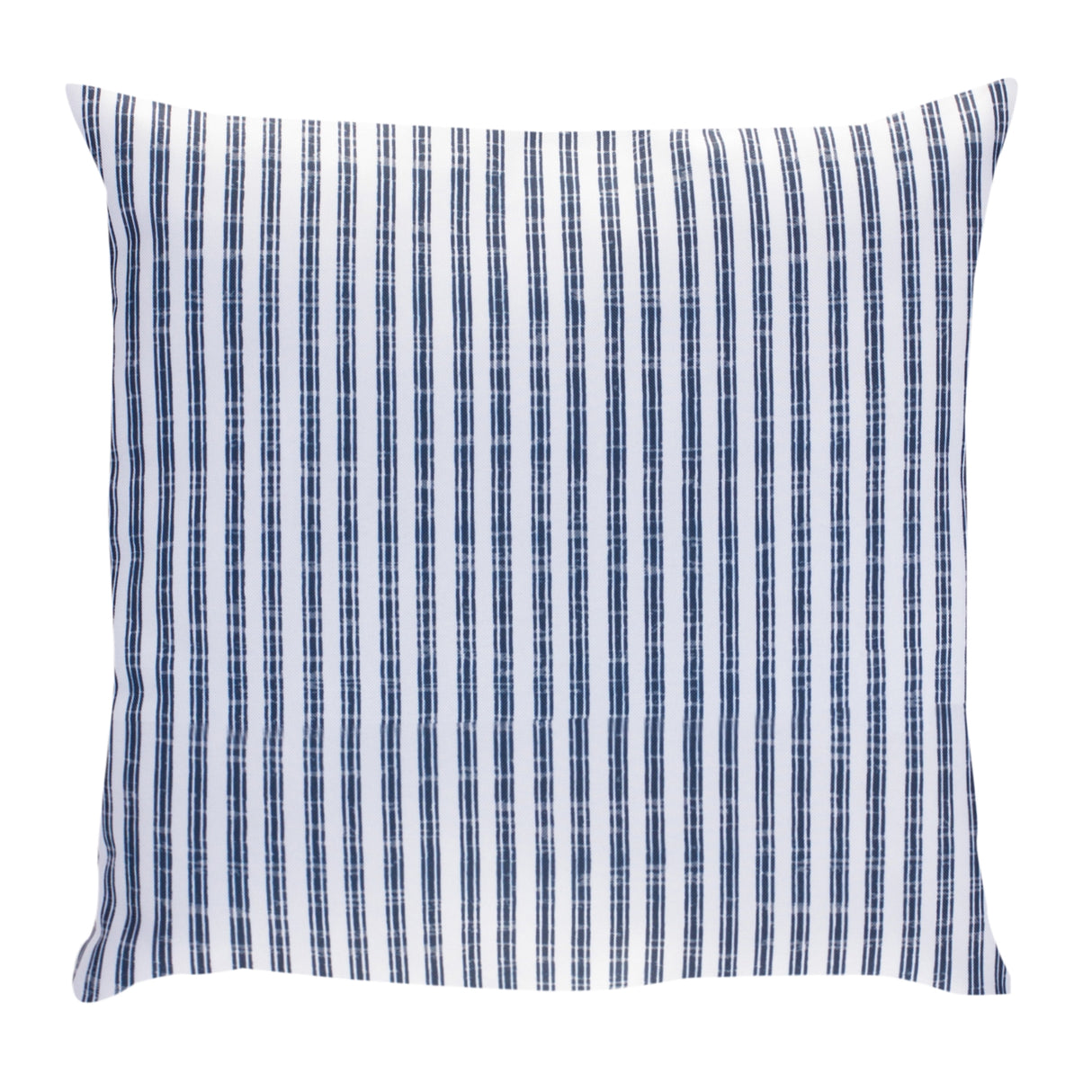 Blue and White Striped Throw Pillow 17"SQ