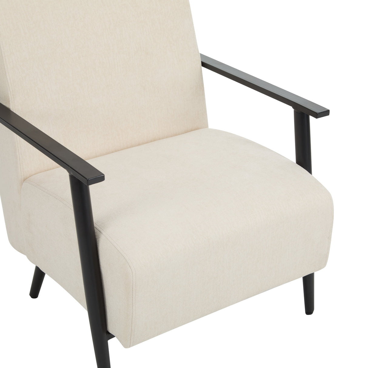 Modern Beige Lounge Chair Set with Polyester Upholstery and Metal Frame26.38' for Living RoomBedroomOffice