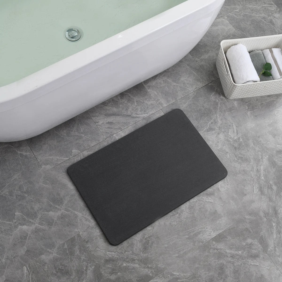 24'' x 15'' Diatomaceous Quick-Drying Stone Bath Mat
