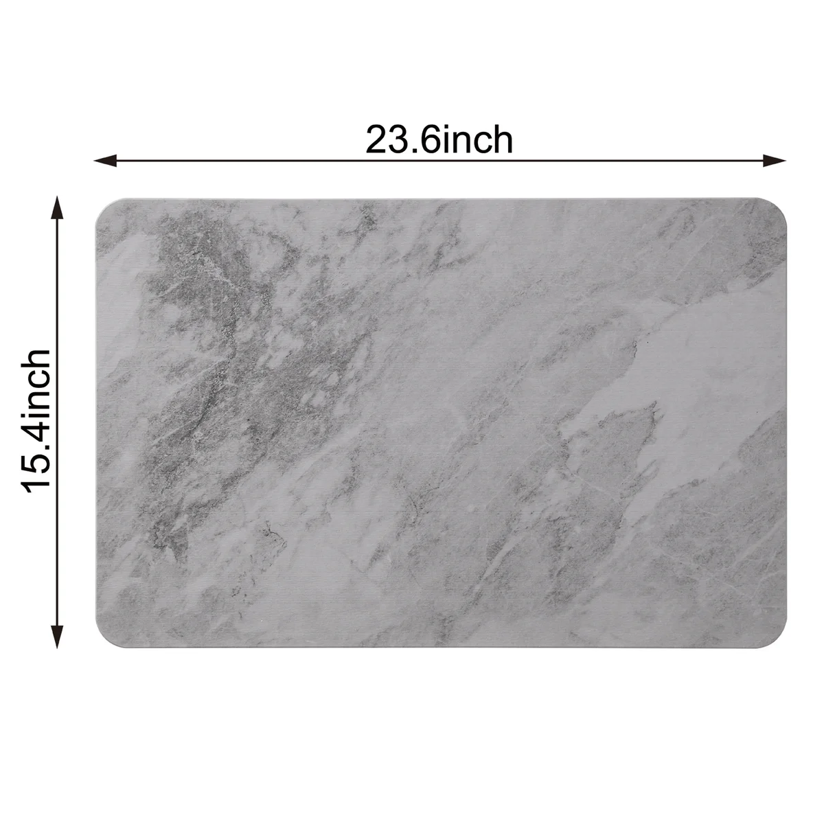 24'' x 15'' Diatomaceous Quick-Drying Stone Bath Mat